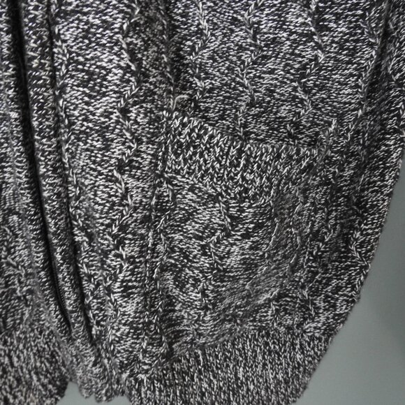 Allison Daley Black & White Full Zip Cardigan Sweater Petite Medium - Picture 5 of 7